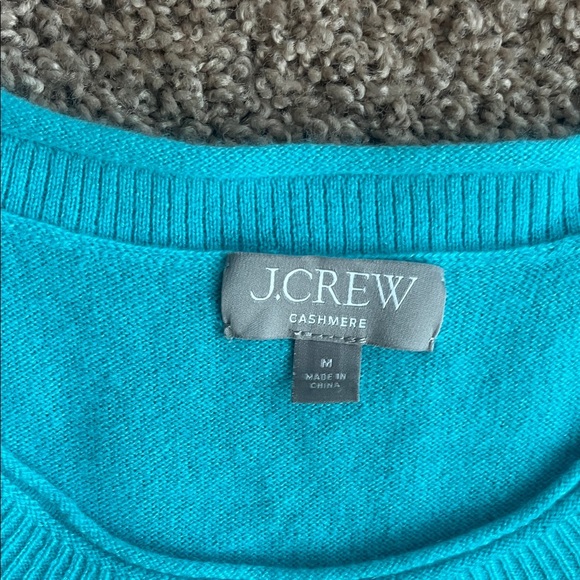 J. Crew 100% Cashmere Women's Turquoise Sweater - Picture 3 of 8